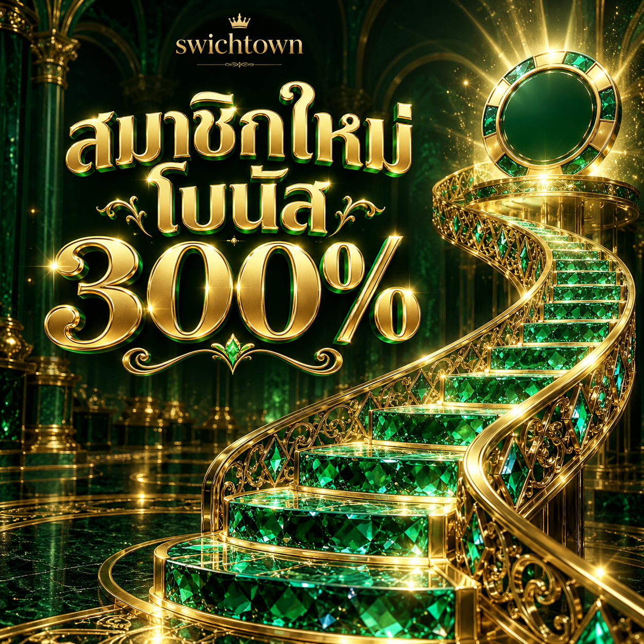 โปรโมชั่น swichtown สมาชิกใหม่โบนัส 300%